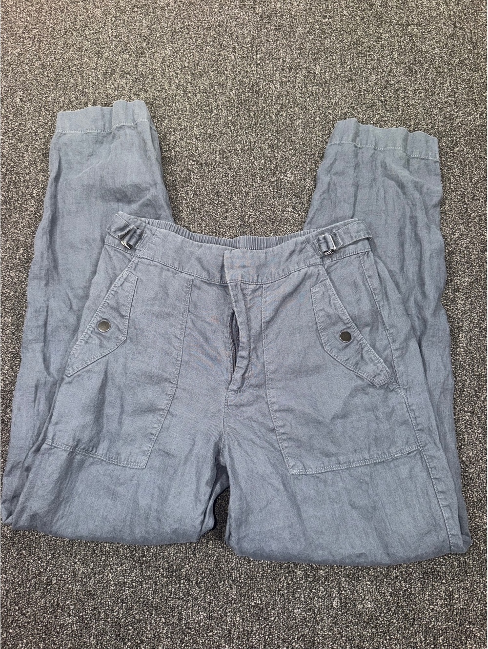 Athleta Women's blue Gray Linen Blend Casual Pants Size 6 tall